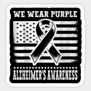 We Wear Purple for Alzheimer's Awareness Month Sticker